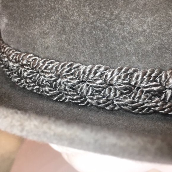 RARE Vintage STETSON Sovereign Gray Felt Fur Fedora Hat - Picture 15 of 16